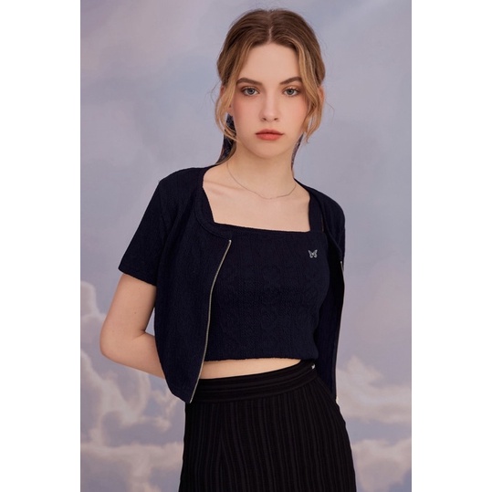 🇰🇷 Áo crop khoá kéo nastyfancy