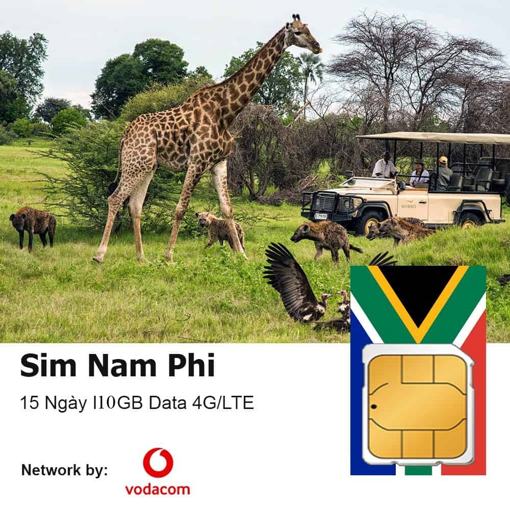 {Lắp là dùng } Sim Du Lịch Nam Phi Tặng 10GB Tốc Độ Cao Sử Dụng Trong 15 Ngày - Hỗ trợ 24/7 - Bảo hành 1 đổi 1