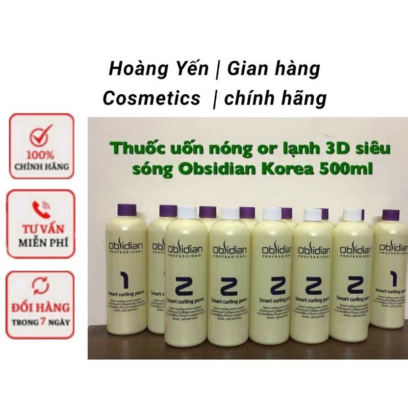 UỐN TÓC LẠNH 3D OBSIDIAN (HÀN QUỐC) 500ML (số 1 hoặc số 2)