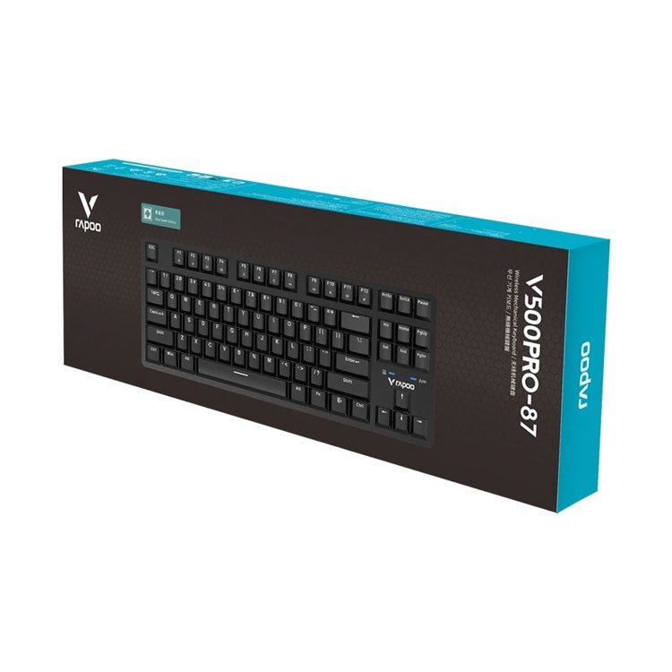 Bàn phím cơ Gaming đa kết nối Rapoo V500 Pro-87 Multimode - Hàng chính hãng - BH 2 năm