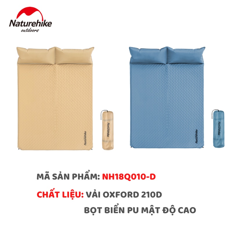ĐỆM TỰ BƠM DÃ NGOẠI, CẮM TRẠI NATUREHIKE NH18Q010-D