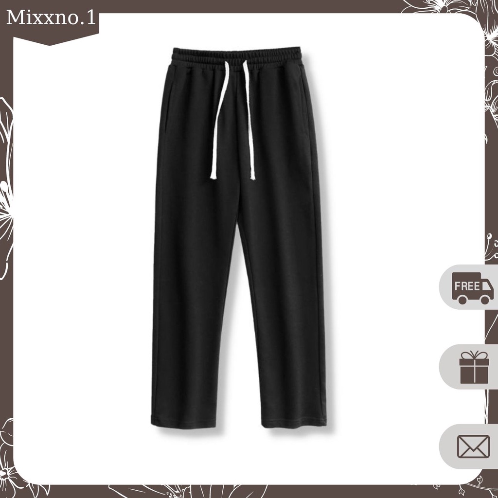 Quần Thun Trơn Nam Nữ Ống Xuông Dáng Dài Basic Chất Tổ Ong Dày Dặn Thời Trang Mixxno.1 QUAN NAM 131