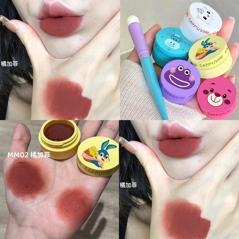 Son Bóng Dưỡng Cappuvini Sáp Ong Kích Hồng Môi hũ
