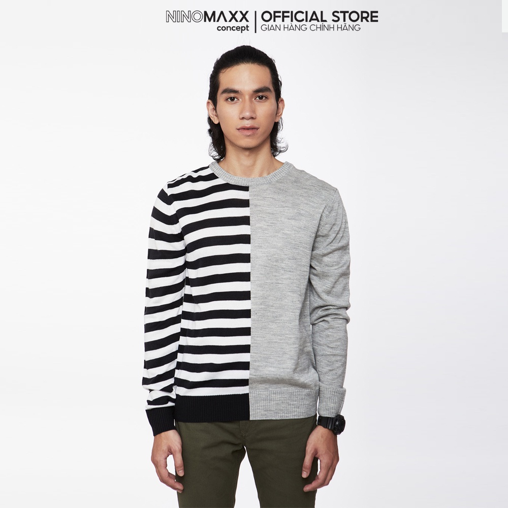 N&amp;M áo Sweater Nam basic tay dài chất len dệt kim 1902089