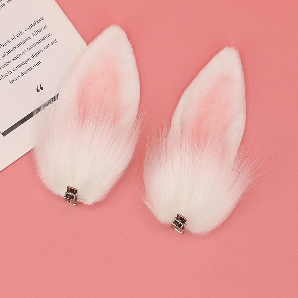 Kẹp Tóc Trang Trí Tai Thỏ Đơn Giản Cho Bé Gái