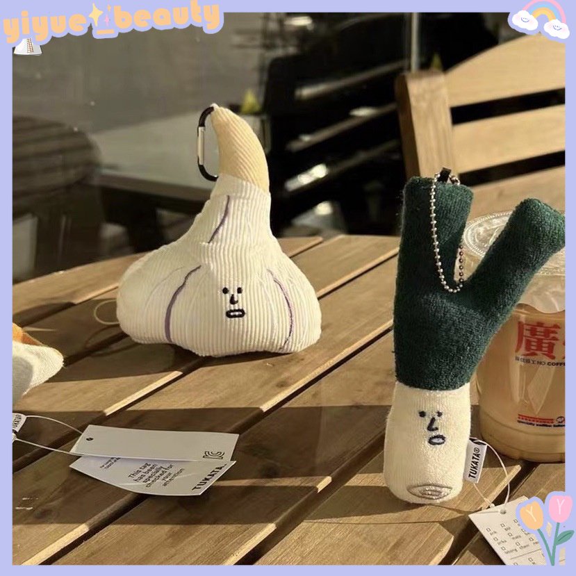 Móc Khóa Hình Rau Củ / Nấm / Hành / Tỏi Nhồi Bông Dễ Thương Sáng Tạo HB