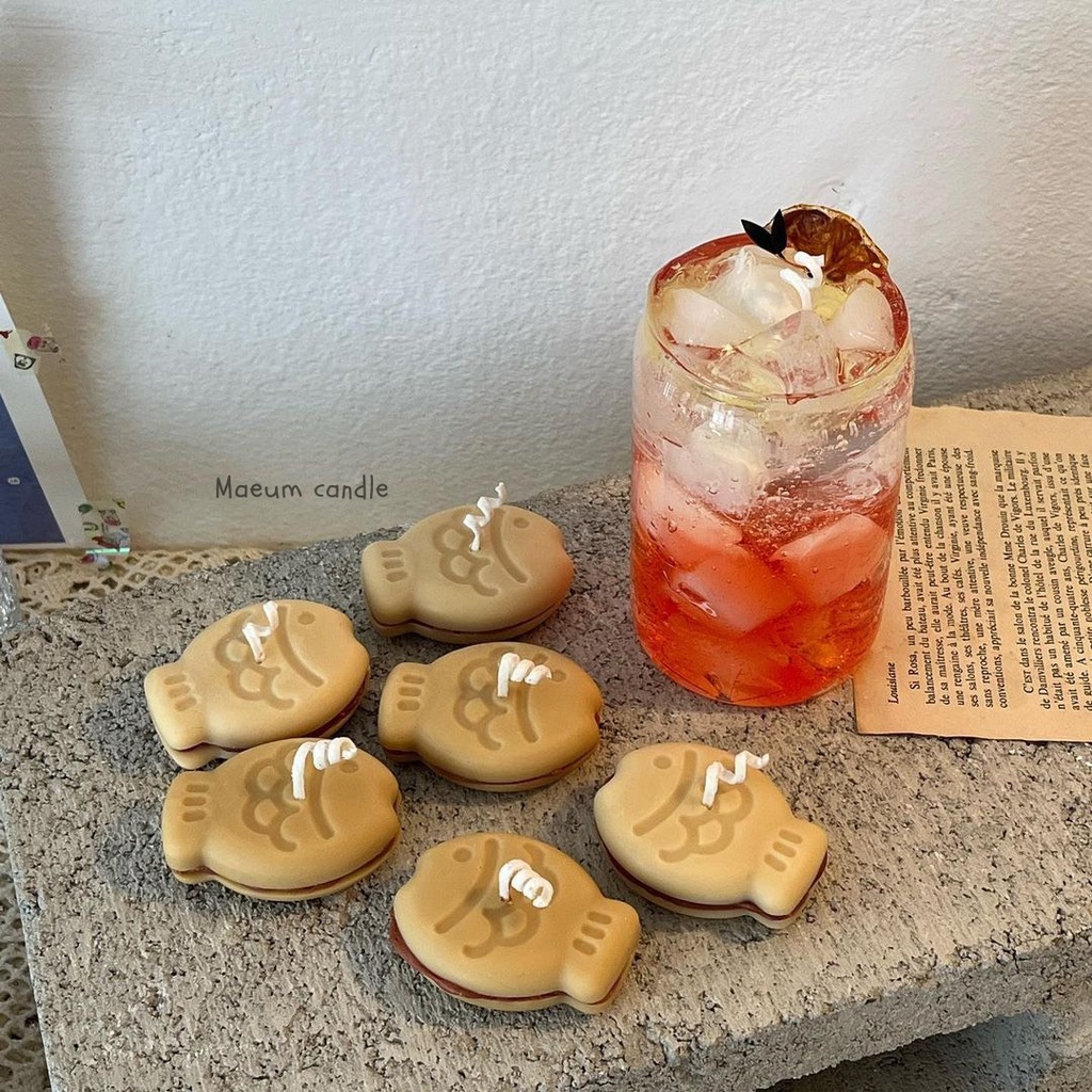 Nến thơm decor hình bánh cá Hàn Quốc - MAEUM10