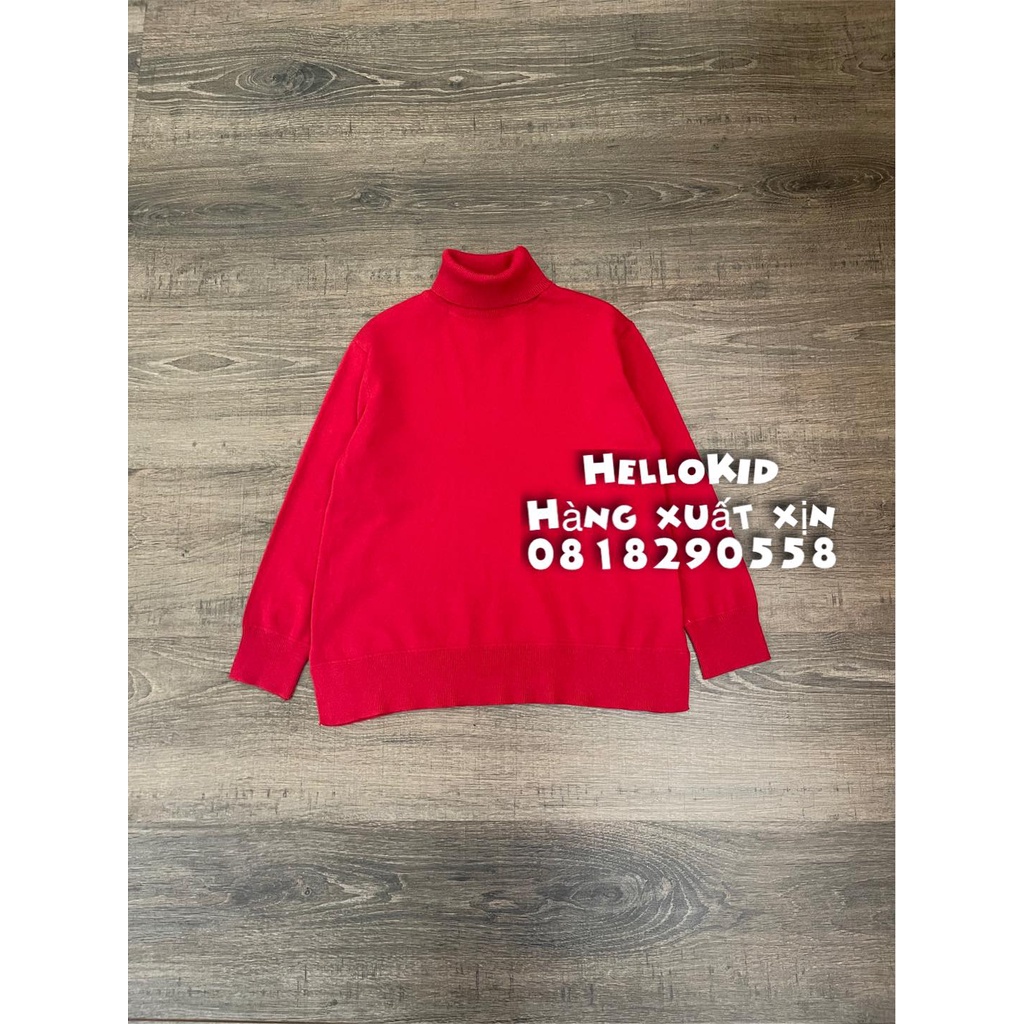 Áo len cao cổ đỏ ZR bé gái