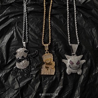 Vòng Cổ Hợp Kim Cao Cấp Đính Đá,Dây Chuyền Phong Cách Hip Hop Dành Cho Nam