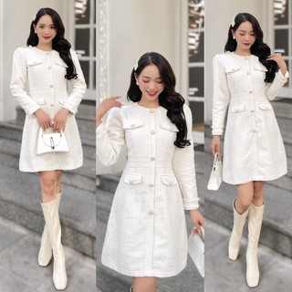 Váy dạ tweed tk 2 lớp - ấm áp , chảnh xả