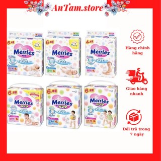 Bỉm Merries nội địa Nhật Bản cộng miếng