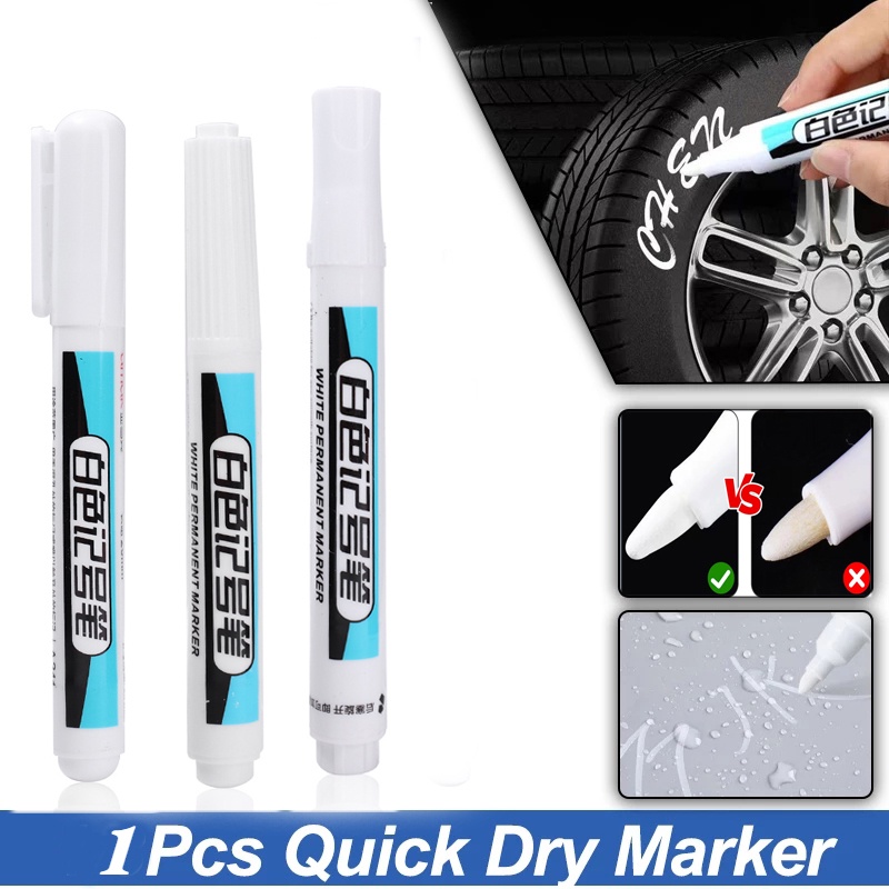 Bút Lông Đánh Dấu 0.7 / 1.0 / 2.5mm Vỏ Nhựa Màu Trắng