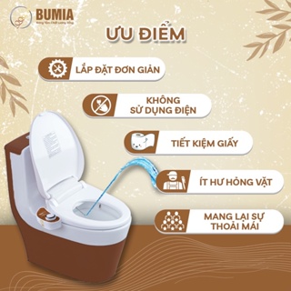 Bumia bidet mã sp BM-01V hai vòi xịt rửa hậu môn và vệ sinh cho phụ nữ