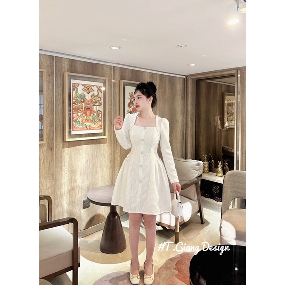 Váy Dạ Nhũ Hot Hit Thiết Kế Dánh Xoè Xếp Ly 2 Bên Hông