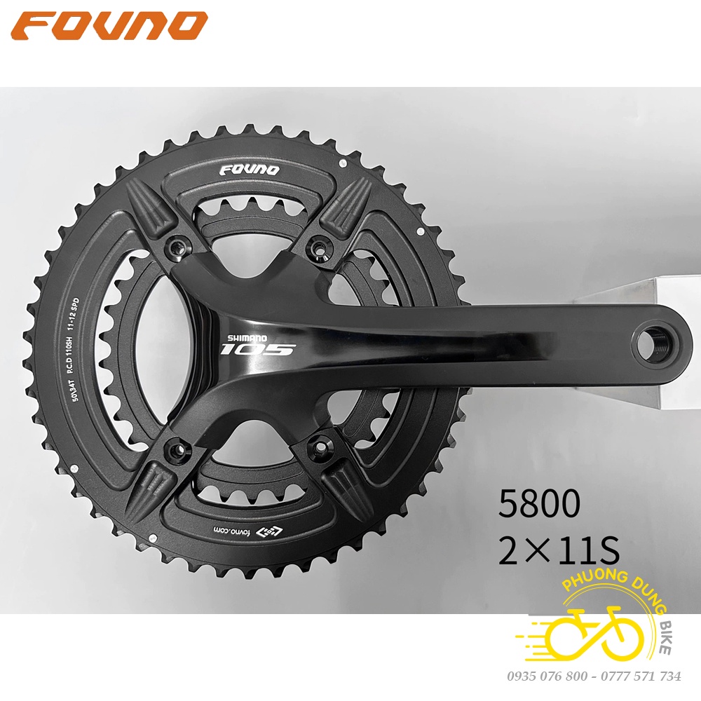 Bộ 2 đĩa rời nhôm xe đạp FOVNO 110BCD 34-50T