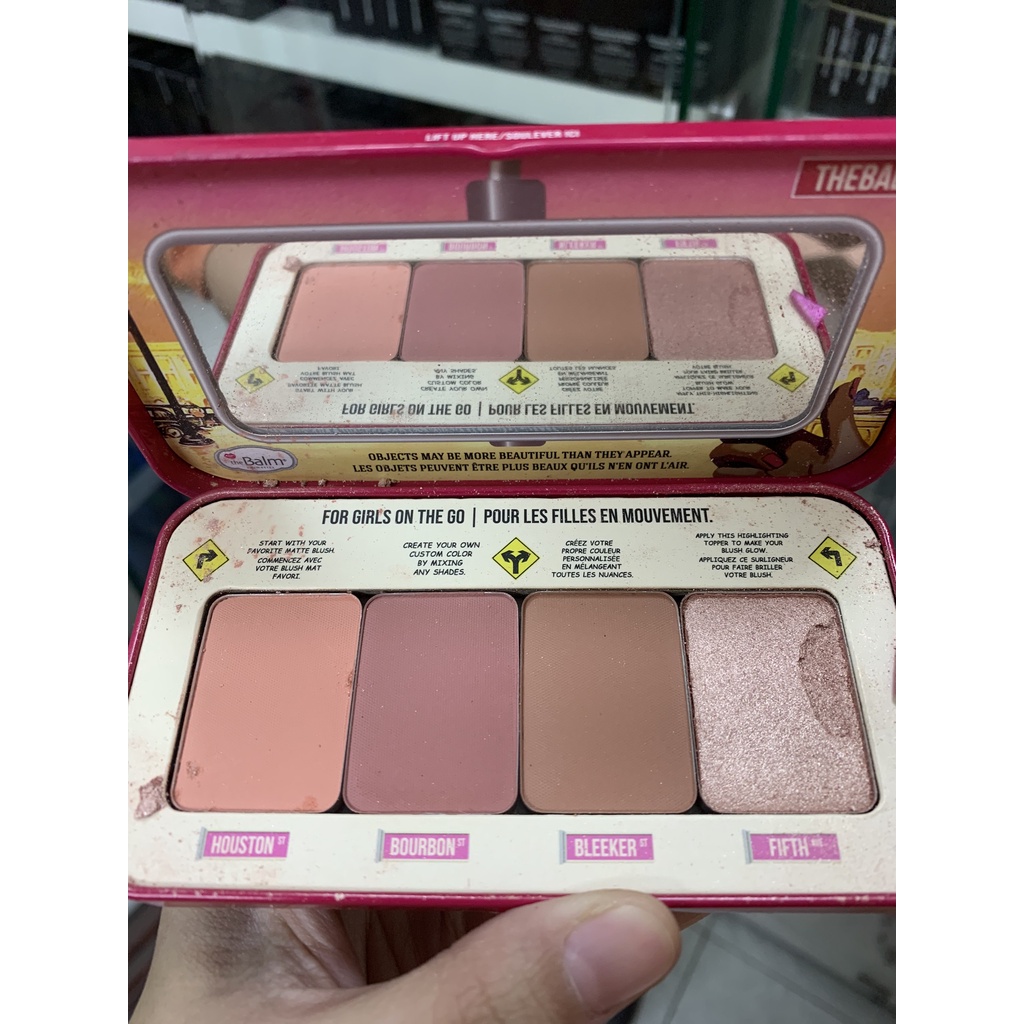 (trầy vỏ + vỡ phấn) Bảng phấn má, highlight The Balm Autobalm Cheek Pallette