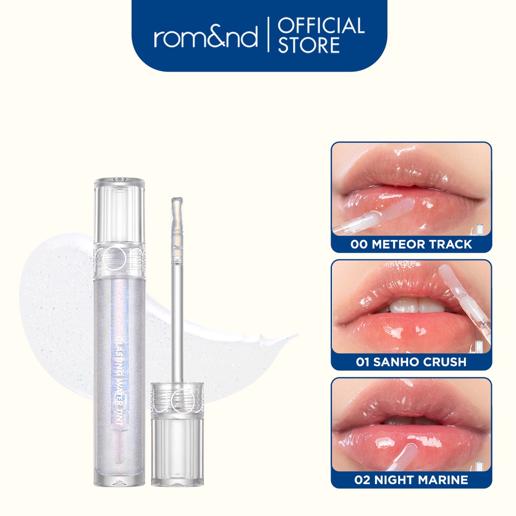 [Rom&nd] Son tint bóng mịn mượt Hàn Quốc Romand Glasting Water Gloss 4.5g