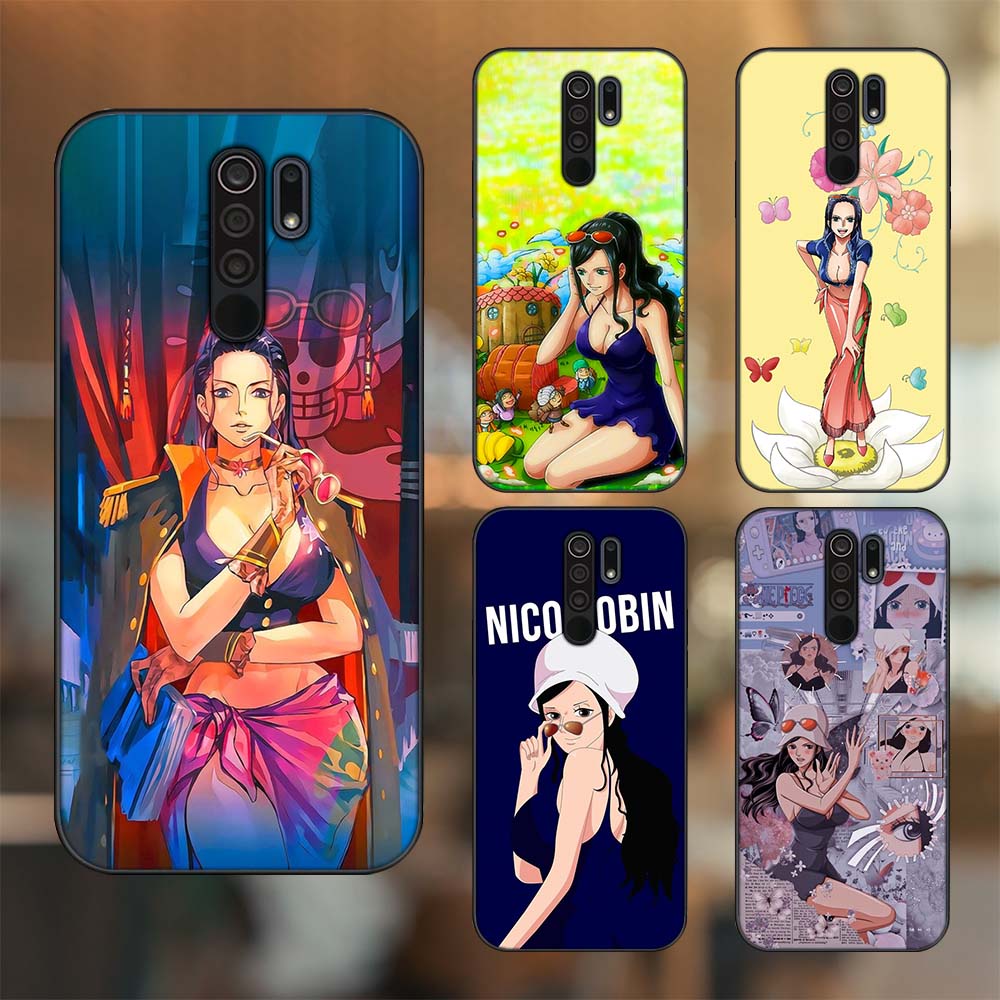 Ốp lưng Xiaomi Redmi 9 viền đen in hình Nico Robin One Piece Đảo Hải Tặc