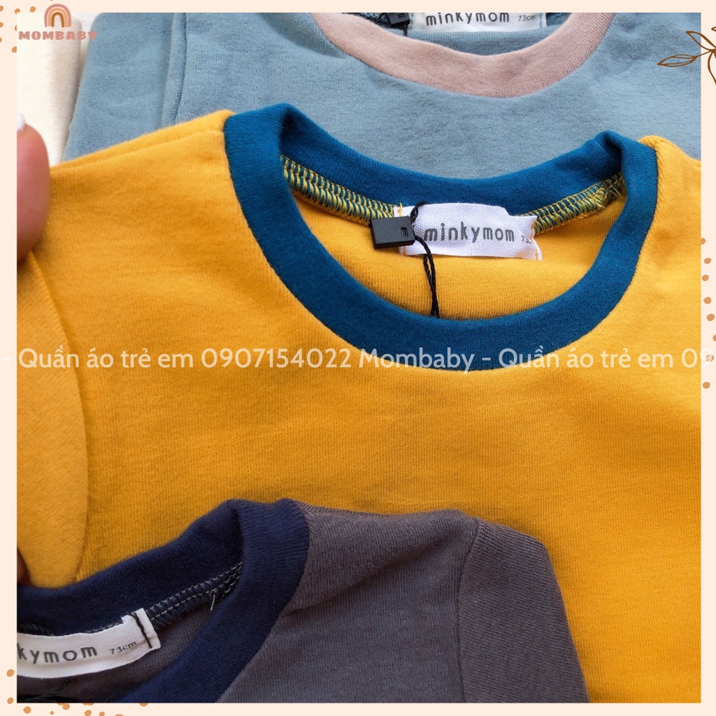 Bộ Dài Cạp Cao Thun Cotton Co Dãn Phối Màu Thích Hợp Thu Đông Cho Bé Trai, Bé Gái