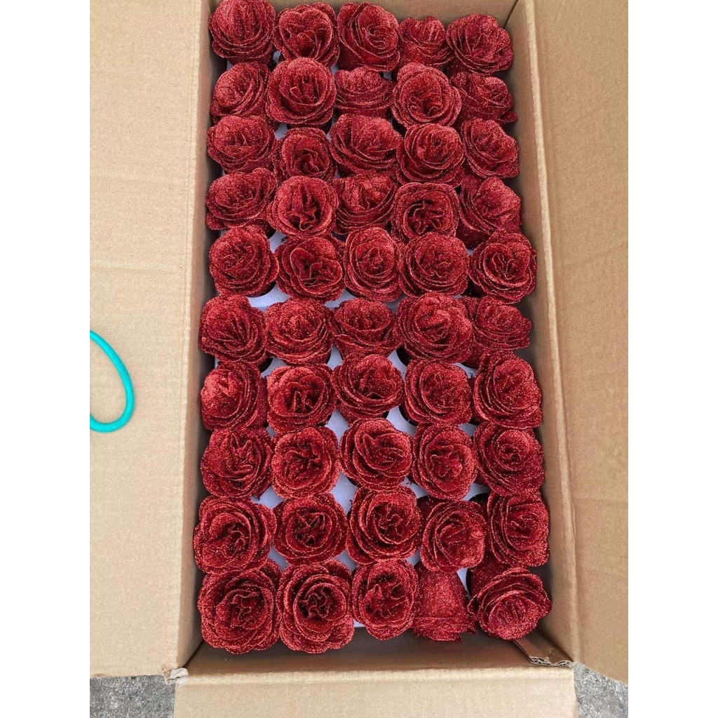 Sỉ hoa nhũ kim tuyến hộp 100-200 bông hàng chuẩn đẹp