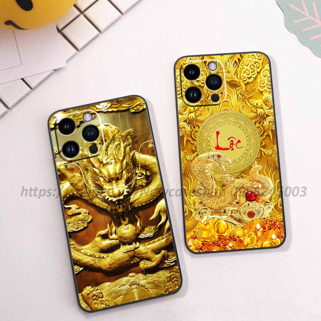 Ốp TPU Viền vuông Iphone 12/ 12 Mini/ 12 Pro/ 12 Pro Max in hình 12 Con Giáp Tài Lộc 3D