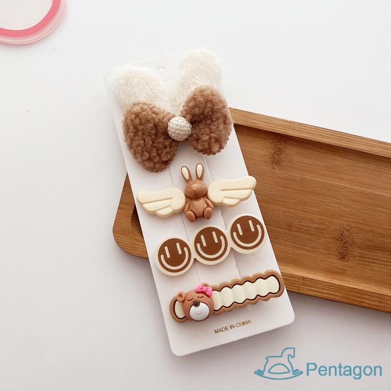 Set 4 Kẹp Tóc Nơ Dễ Thương Cho Bé Gái