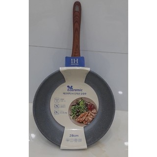 CHẢO VÂN ĐÁ SÂU LÒNG ECORAMIC ĐÁY TỪ 24cm, 26cm, 28cm