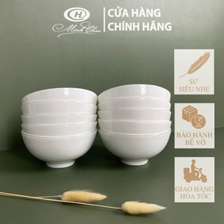 Bộ 6 bát ăn cơm viền vàng Minh Châu