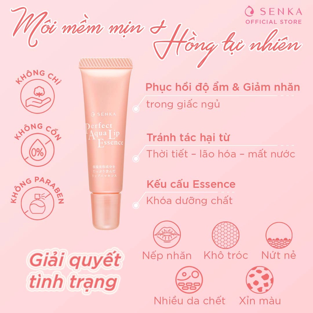 Tinh chất dưỡng môi cấp ẩm Senka Perfect Aqua Essence 10g