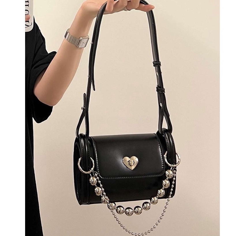 Túi Xách Đeo Chéo Có Khóa da PU Trụ Và Dây Xích Thời Trang Mới 2022 FT7322