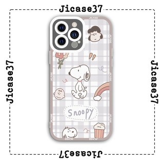Ốp lưng iphone và samsung xiaomi oppo cạnh vuông Jicase Snoopy 
