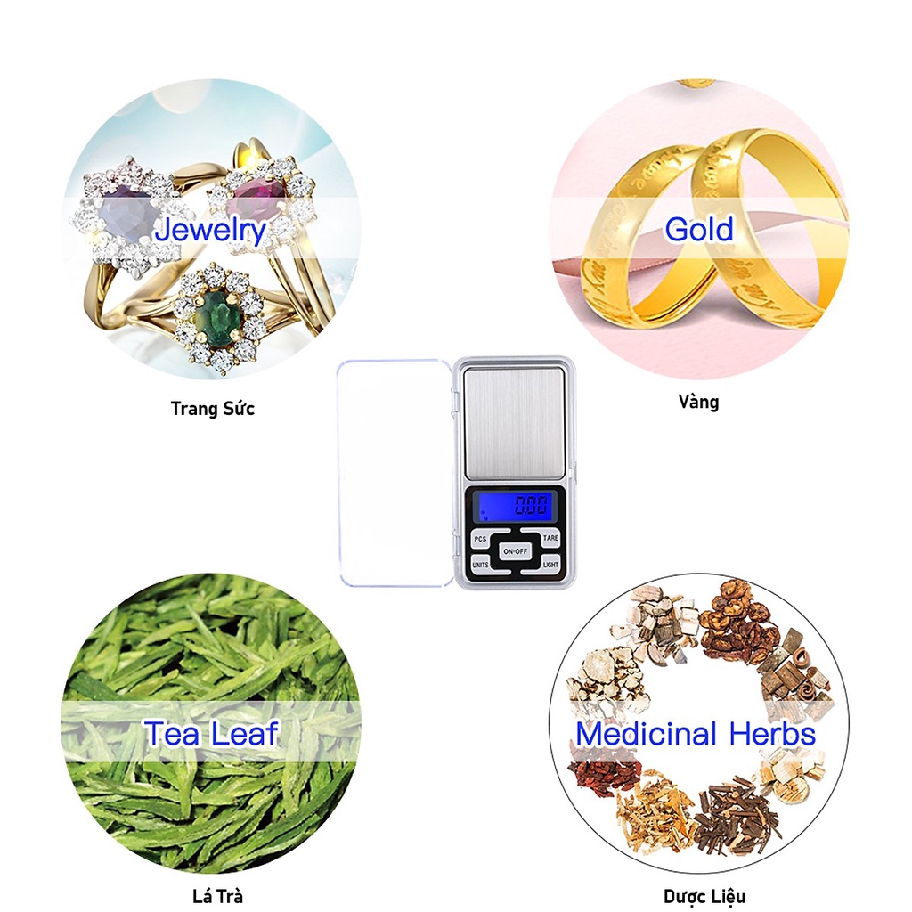 Cân Tiểu Ly Điện Tử, Dụng Cụ Cân Bột Làm Bánh, Cân Nhà Bếp, Cân Mini Bỏ Túi Độ Chính Xác Cao Đến 0.01g