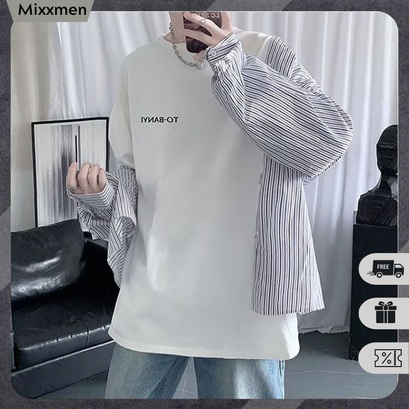 Áo Thun Nam Dài Tay Cổ Tròn Form Rộng Họa Tiết In Chữ TOBANYI Thời Trang Mixxmen TOP NAM 238