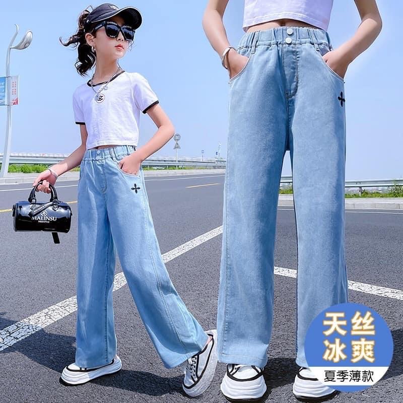Jean giấy suông bé gái