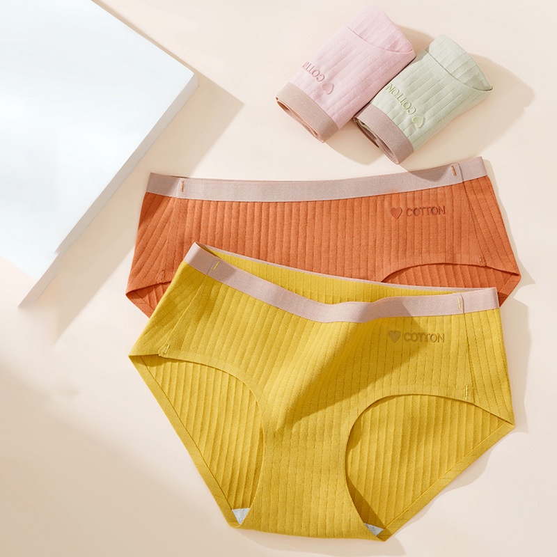 Quần lót nữ cotton kiểu trơn nhiều màu co dãn tốt 137