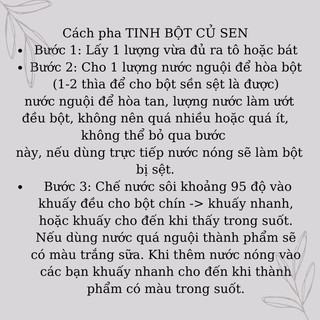 Tinh Bột Củ Sen