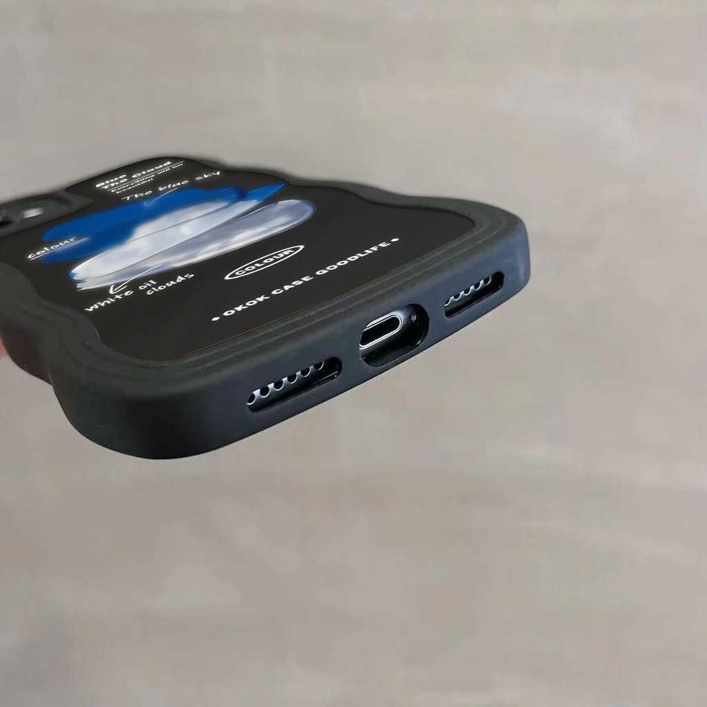 Ốp Điện Thoại Viền Gợn Sóng Chống Dấu Vân Tay Cho iPhone 11 12 13Pro 14 7plus 8plus xr xs xsmax 7 6 8G 11Promax 12Pro 14plus 13Promax