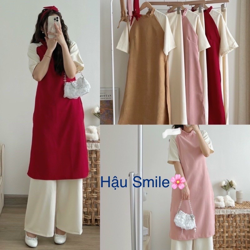 ÁO DÀI DU XUÂN, ĐI CHÙA KIỂU DÁNG VINTAGE