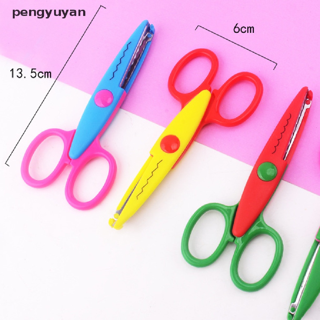 Kéo Cắt Giấy Thủ Công 6 Họa Tiết Viền Cong Trang Trí DIY Cho Bé