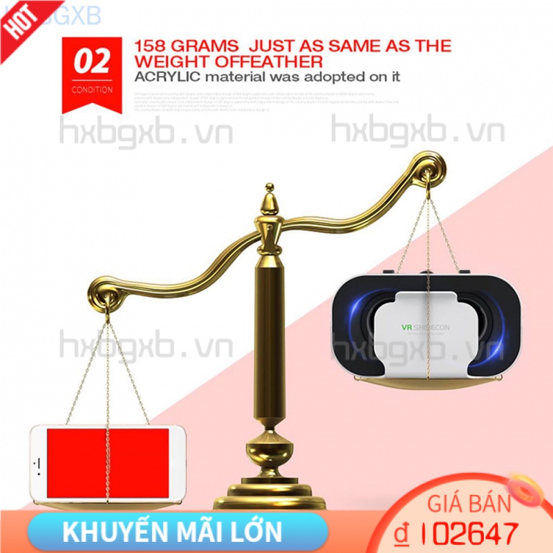 Kính thực tế ảo 3d Shinecon 5.0 Sc-G05A cho Iphone Samsung