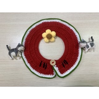Yếm len dưa hấu dành cho thú cưng (Ảnh thật shop tự chụp)