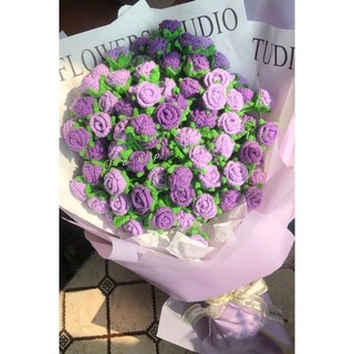 Hoa hồng mini bằng len 🌹