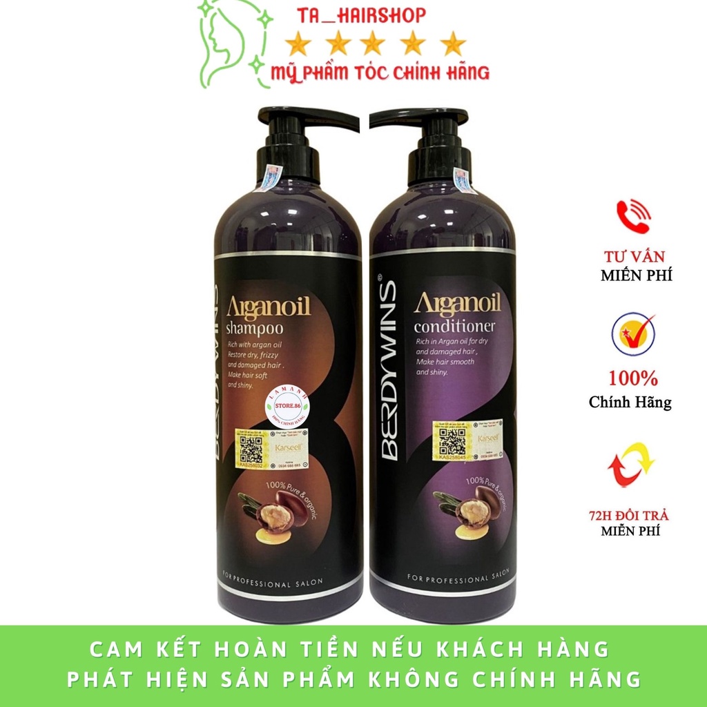 Dầu gội Berdywins phục hồi siêu mềm mượt, sạch gàu, mềm mượt hương thơm nước hoa cặp gội xả Berdywins chính hãng 500ml