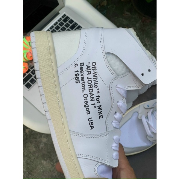 Giày thể thao sneaker Air Jordan 1 Retro High Off-White Trắng Full