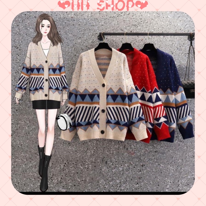 Cardigan thổ cẩm đón giáng sinh hot hit