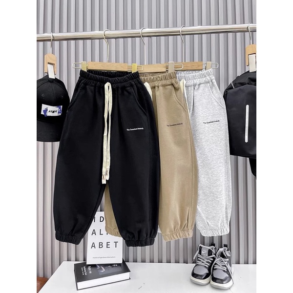 (A.K Shop) Quần nỉ bo gấu bé trai chữ hàng Quảng Châu loại 1 size đại