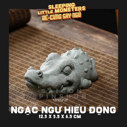 BỘ TƯỢNG GỐM TỬ SA TRANG TRÍ THÚ CƯNG SAY NGỦ SLEEPING LITTE MONSTERS 0937BRICKS