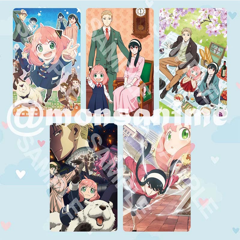 Ảnh card bo góc in hình SPY X FAMILY ver MISSION Gia Đình Điệp Viên thẻ bo viền 5*8cm anime chibi sưu tầm 1 tấm