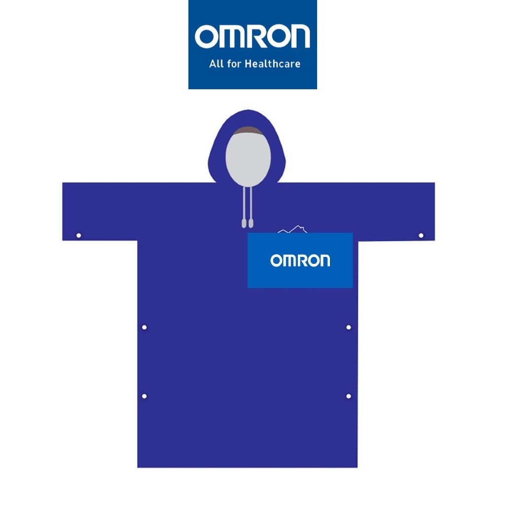 [ Hàng tặng không bán ] Áo mưa cao cấp làm quà tặng từ OMRON dùng tặng cho 1 số mã máy chính hãng