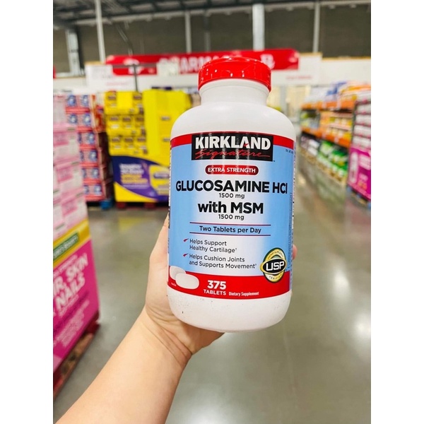 📌 Viên uống bổ khớp của Mỹ Kirkland Signature™ Glucosamin HCL & MSM 1500mg hộp 375 viên 🇺🇸